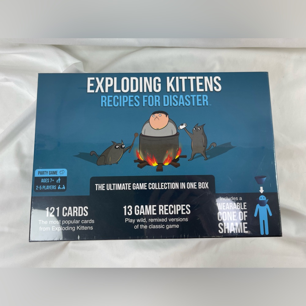 Exploding Kittens Card Game Set EXPLODING KITTENS: RECIPES FOR DISASTER NWT